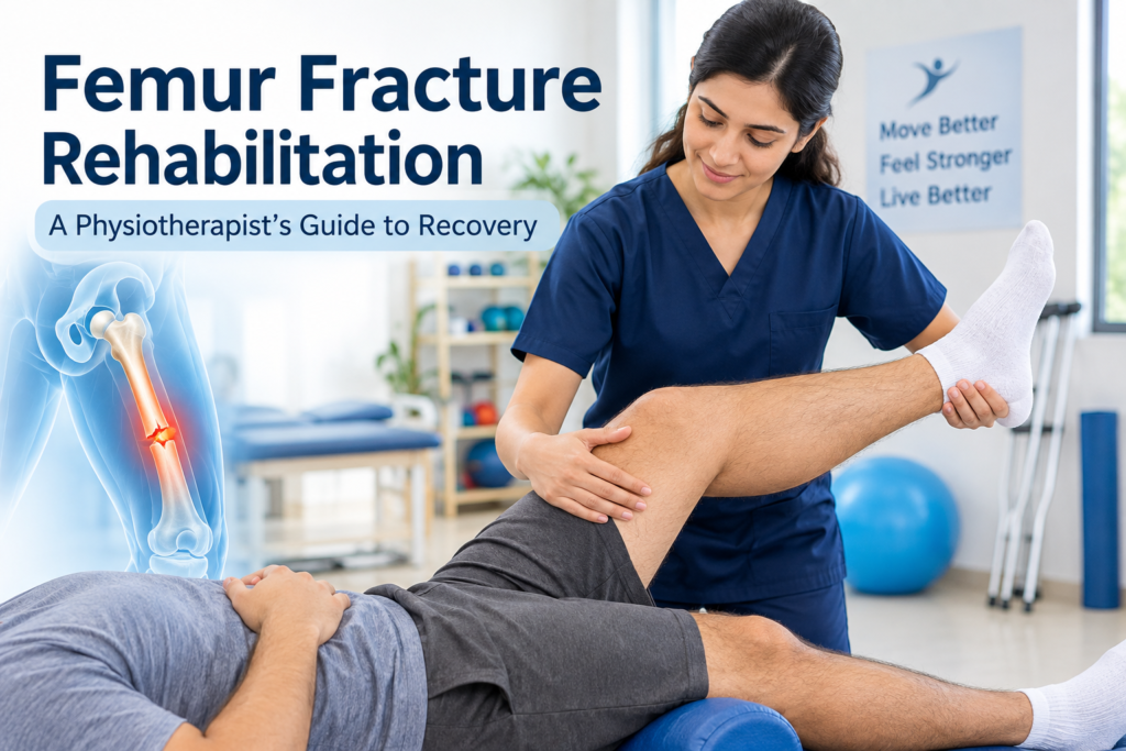 Physiotherapy exercises after femur fracture